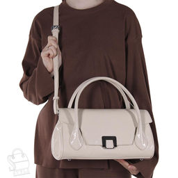 Сумка женская кожаная 2253Y apricot white Polina&Eiterou  фото 2
