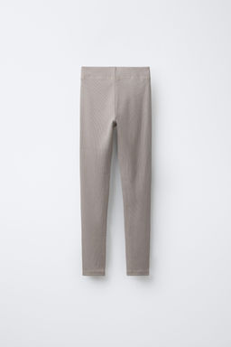 LEGGING RIB CON MODAL ETIQUETA / Gris topo
