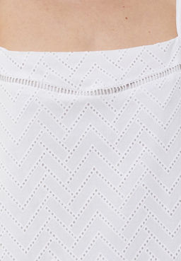 Платье из хлопковой ткани с перфорированным зигзагообразным узором - Incity фото 15