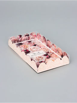 Цена за 5 шт. Коробка для печенья, Розы, 10.5?20?3 см