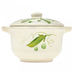 Бульонница керамическая "Буль-буль" 0,5л, д13см, h11,5см, "Горошек", с крышкой (Россия)