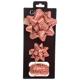 Цена за 2 шт. Набор для декорирования "Параллели судьбы" бант 1,7см, бант 1 см, лента 5мм (10м), Красный