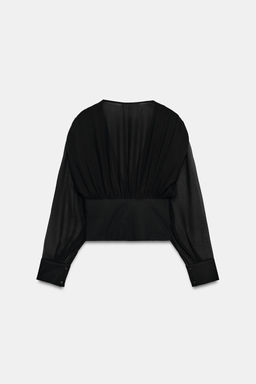 CAMISA COMBINADA CORSETERA / Negro - Zara фото 6