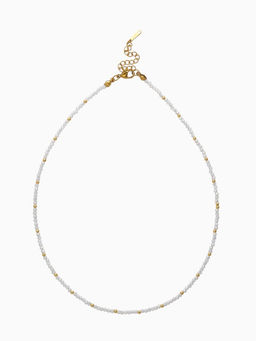 Чокер из бисера «Хрусталь», разноцветный в золоте, 37 см + 5 см доп, цепочка