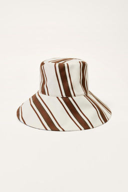 LIMITED EDITION STRIPED REVERSIBLE BUCKET HAT - Zara фото 6