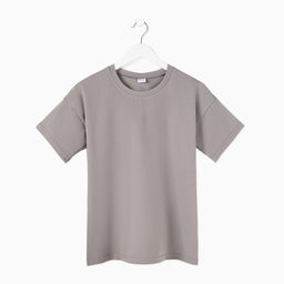 Футболка женская MINAKU: Basic line, серая, размер 44