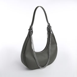 Сумка женская хобо на молнии, цвет серый - Textura фото 3