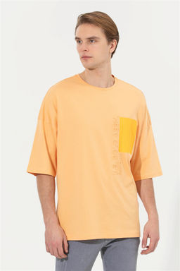 U. S. Polo Assn Мужская футболка оверсайз с круглым вырезом цвета дыни - U.s. polo assn фото 10