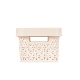 Корзина "Элемент" 5л (с крышкой)(бежевый) М9118