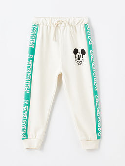 Beli Lastikli Mickey Mouse Bask?l? Erkek Bebek Jogger E?ofman Alt?