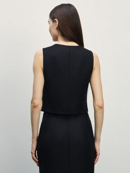 Жилет приталенного кроя изо льна / Zarina  фото 5