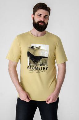 Арт. 614-149 Футболка мужская 48-56 (5 шт) Цвет:горчичный