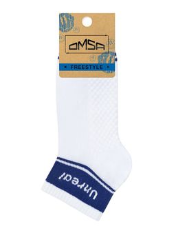 OMSA FREESTYLE 619 унисекс, сленговые надписи на резинке, ROFL, SWAG, OMG, HOT яркое отражение современной молодежной культуры. - bianco/blu