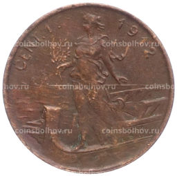 Монета 1 чентезимо 1912 года Италия