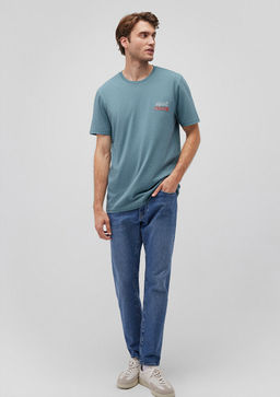Mavi Jeans Bask?l? Yesil Tisort
