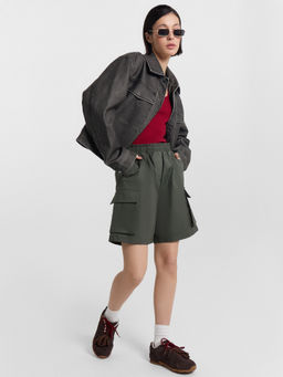 Шорты женские хаки темный хаки 132363 - Mark formelle фото 2