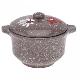 Бульонница керамическая "Буль-буль" 0,5л, д13см, h11,5см, "Дуэт", с крышкой (Россия)