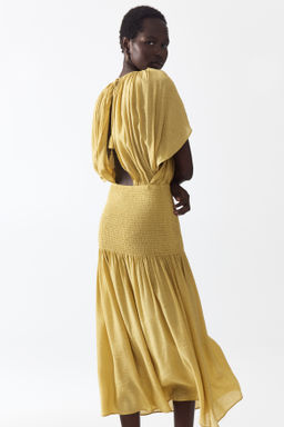 Vestido nido de abeja con capa decorativa - H&m фото 7