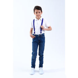 Подтяжки детские, ширина 2.5 см, цвет синий