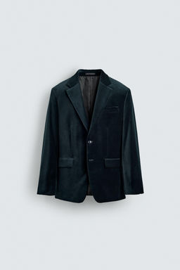 REGULAR FIT VELVET BLAZER - Zara фото 7