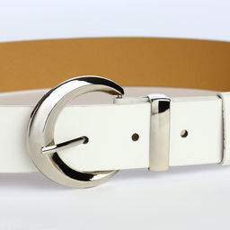 Ремень женский с винтом, 110×3.3 см, пряжка металл, серебристая, белый