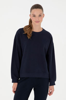 Женский темно-синий свитшот Неожиданная скидка в корзине