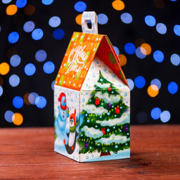 Цена за 5 шт. Подарочная коробка Домик Зимний дворик,9,1 х 7 х 15,7 см - Simaland фото 3