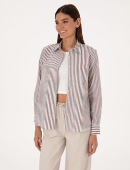 Kahverengi Comfort Fit Uzun Kollu G_mlek - Pierre cardin фото 3