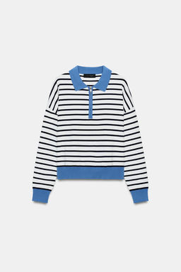 STRIPED KNIT POLO SHIRT - Zara фото 6