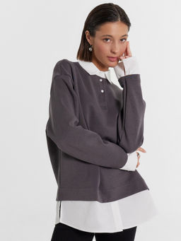 Джемпер женский в сером цвете