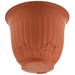 Терракот Горшок для цветов пластмассовый 11л, с поддоном, д29см, h30см, резной орнамент, морозостойкий полипропилен, т.м. NECO (Россия) - Домашняя мода фото 7