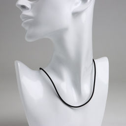 Цена за 10 шт. Шнурок каучуковый, неполый, 60 см, d=2 мм, чёрный в серебре