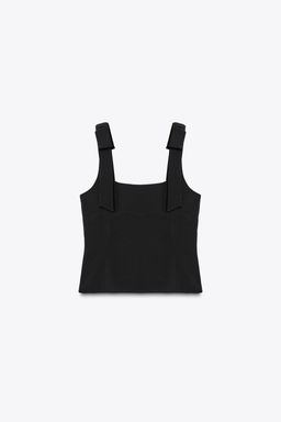 STRETCH TOP WITH BOWS - Zara фото 18