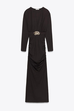 POLYAMIDE DRESS WITH HARDWARE BELT - Zara фото 7