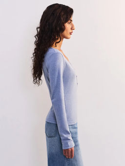 Лонгслив с застежкой на груди / Zarina фото 4