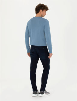 Lacivert Slim Fit Jean Pantolon - Pierre cardin фото 4
