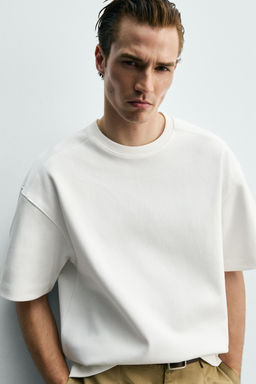 SUDADERAI NTERLOCK RELAXED FIT / Blanco - Zara фото 5