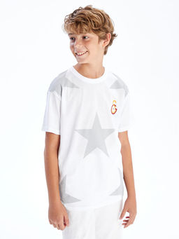 Bisiklet Yaka Galatasaray Bask?l? Erkek ?ocuk Ti??rt