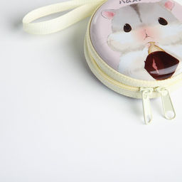 Футляр для монет/наушников на молнии, белый