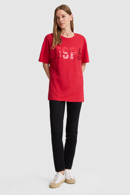 Kad_n K_rm_z_ Bisiklet Yaka Basic Ti__rt - U.s. polo assn фото 4