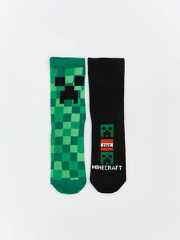 Minecraft Desenli Erkek ?ocuk Soket ?orap 5li - Waikiki фото 3