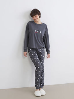 Mickey Mouse Bask?l? Kad?n Pijama Tak?m