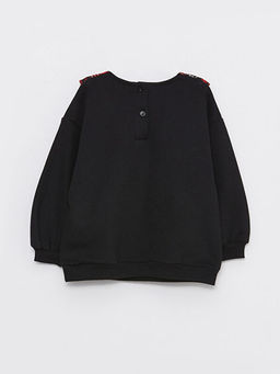 Bebe Yaka Uzun Kollu Minnie Mouse Bask?l? K?z Bebek Sweatshirt - Waikiki фото 2