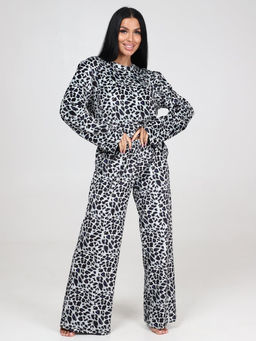 450 ЖЕНСКАЯ ПИЖАМА (брюки) (Серый леопард) - А-дина фото 2