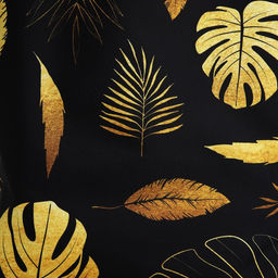 Сумка шопер Листья, 40х12х38, цвет черный - Nazamok фото 3