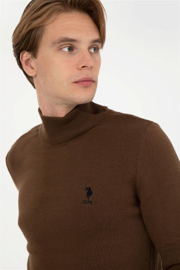 Мужской вязаный свитер кокосового цвета Basic - U.s. polo assn фото 8