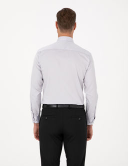 Gri Slim Fit Uzun Kollu Basic G_mlek