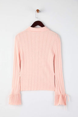 Ekru Merserize Gorunumlu Fitilli Polo Yaka Triko H?rka TWOAW26HI00111 - Trendyolmilla фото 21