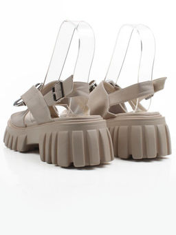 08-XL650-118 BEIGE Босоножки женские (натуральная кожа)