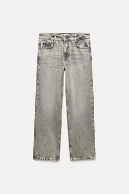 Z1975 MID-WAIST STRAIGHT CROPPED JEANS - Zara фото 5